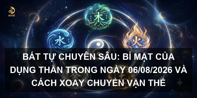 Bát tự chuyên sâu: Bí mật của Dụng thần trong ngày 06/08/2026 và cách xoay chuyển vận thế