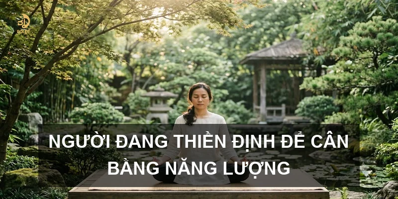 Người đang thiền định để cân bằng năng lượng
