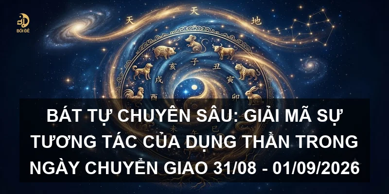 Bát tự chuyên sâu: Giải mã sự tương tác của Dụng thần trong ngày chuyển giao 31/08 - 01/09/2026
