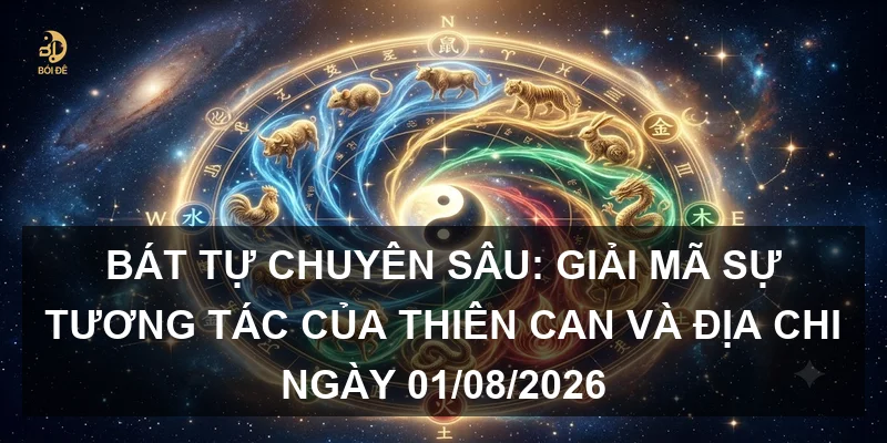 Bát tự chuyên sâu: Giải mã sự tương tác của Thiên Can và Địa Chi ngày 01/08/2026
