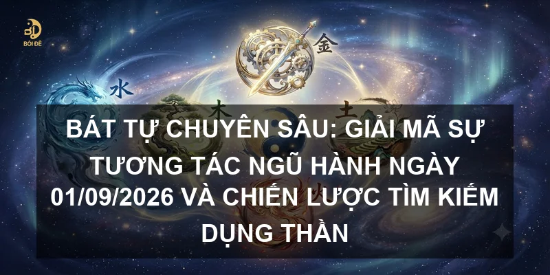 Bát tự chuyên sâu: Giải mã sự tương tác ngũ hành ngày 01/09/2026 và chiến lược tìm kiếm Dụng thần