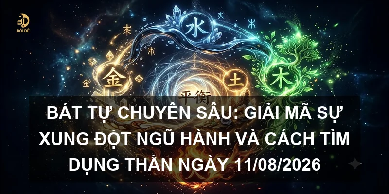 Bát tự chuyên sâu: Giải mã sự xung đột ngũ hành và cách tìm dụng thần ngày 11/08/2026