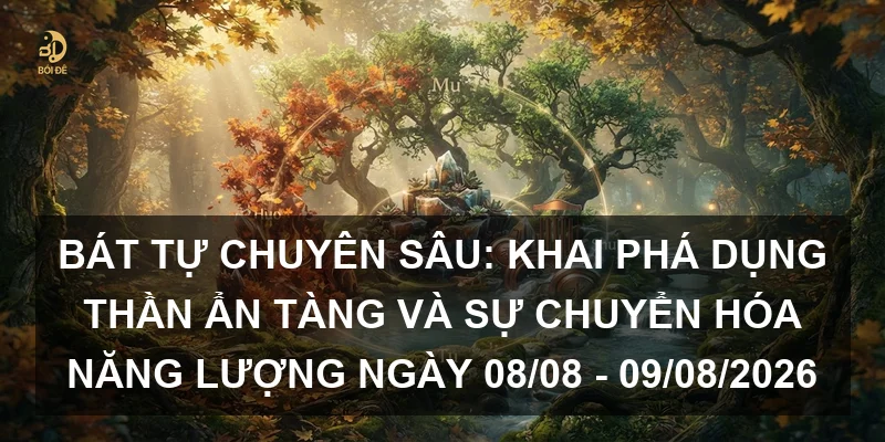 Bát tự chuyên sâu: Khai phá Dụng thần ẩn tàng và sự chuyển hóa năng lượng ngày 08/08 - 09/08/2026