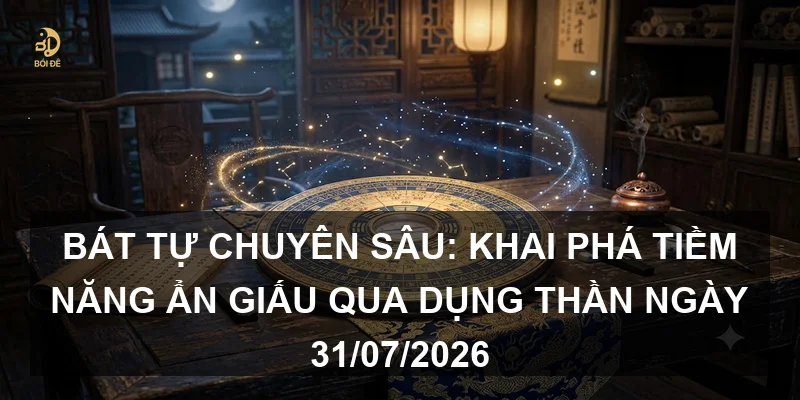 Bát tự chuyên sâu: Khai phá tiềm năng ẩn giấu qua dụng thần ngày 31/07/2026