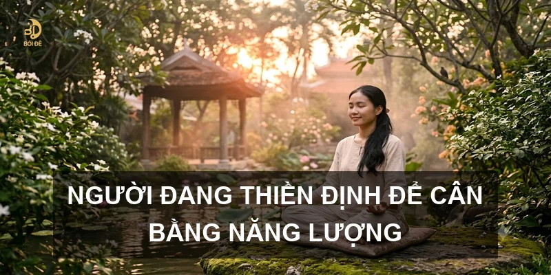 Người đang thiền định để cân bằng năng lượng