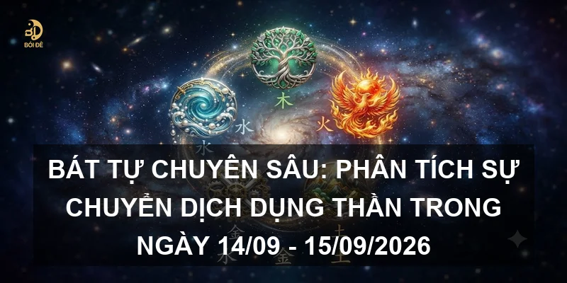 Bát tự chuyên sâu: Phân tích sự chuyển dịch Dụng thần trong ngày 14/09 - 15/09/2026