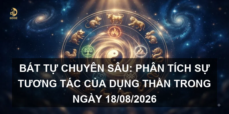 Bát tự chuyên sâu: Phân tích sự tương tác của Dụng thần trong ngày 18/08/2026