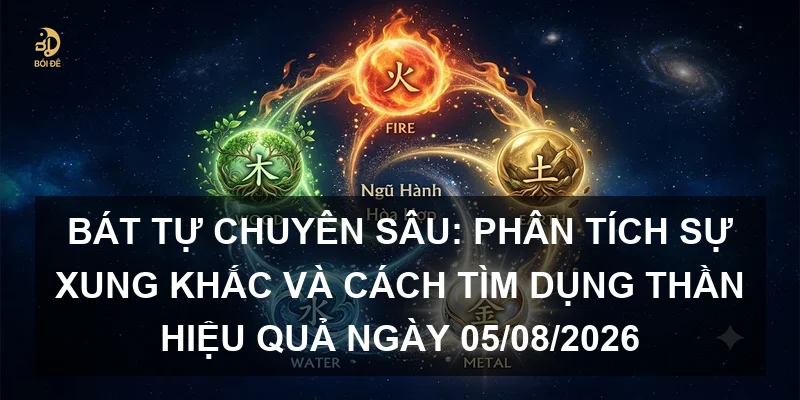 Bát tự chuyên sâu: Phân tích sự xung khắc và cách tìm Dụng thần hiệu quả ngày 05/08/2026
