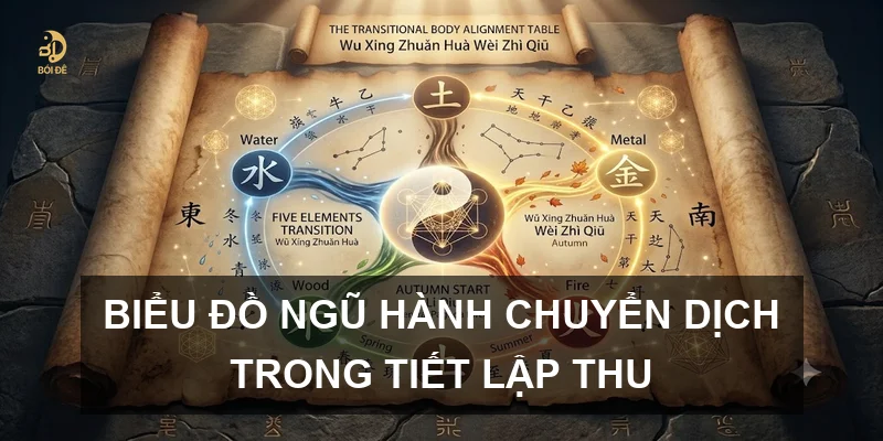 Biểu đồ ngũ hành chuyển dịch trong tiết Lập Thu