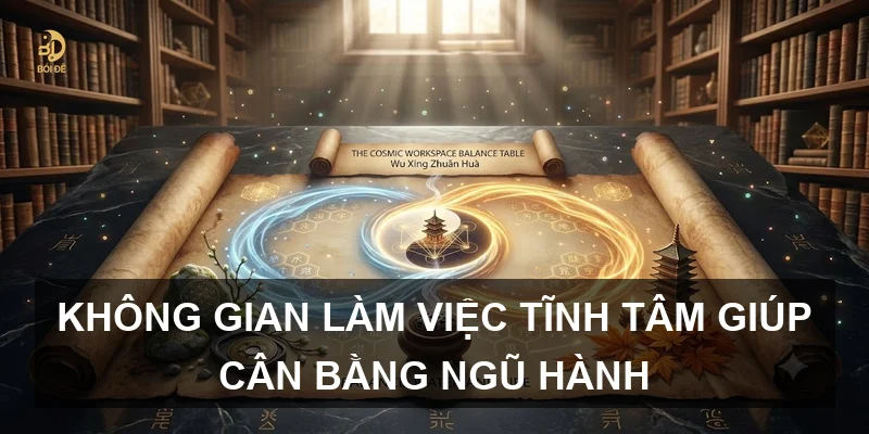 Không gian làm việc tĩnh tâm giúp cân bằng ngũ hành