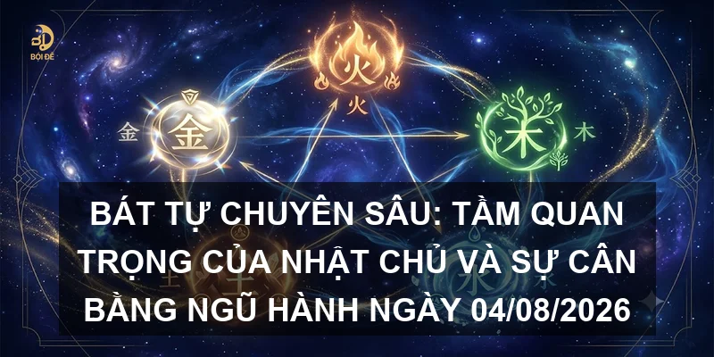 Bát tự chuyên sâu: Tầm quan trọng của Nhật chủ và sự cân bằng ngũ hành ngày 04/08/2026