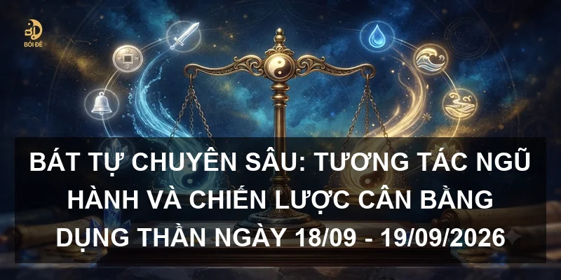 Bát tự chuyên sâu: Tương tác ngũ hành và chiến lược cân bằng dụng thần ngày 18/09 - 19/09/2026