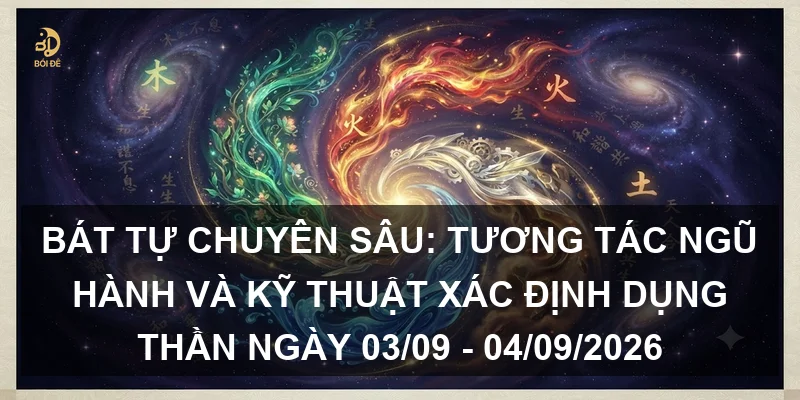Bát tự chuyên sâu: Tương tác Ngũ hành và kỹ thuật xác định Dụng thần ngày 03/09 - 04/09/2026