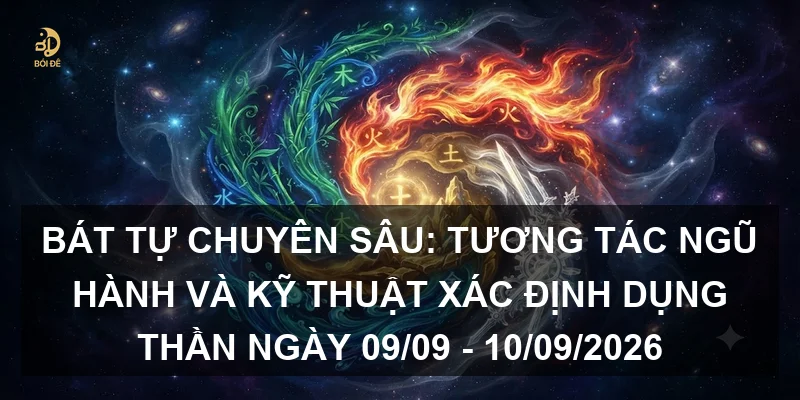 Bát tự chuyên sâu: Tương tác Ngũ hành và kỹ thuật xác định Dụng thần ngày 09/09 - 10/09/2026