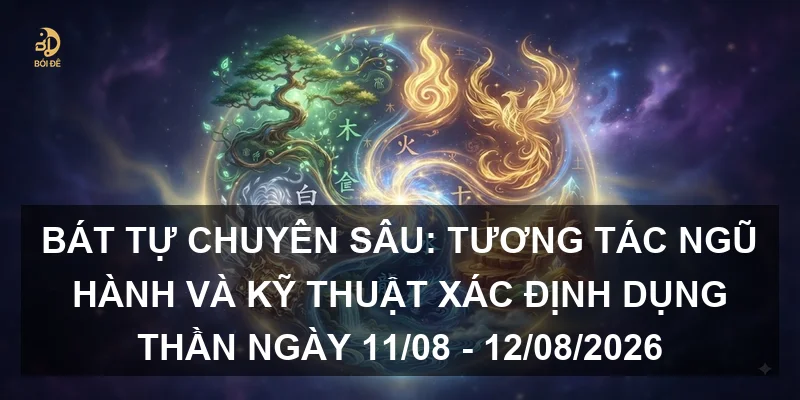 Bát tự chuyên sâu: Tương tác Ngũ hành và kỹ thuật xác định Dụng thần ngày 11/08 - 12/08/2026