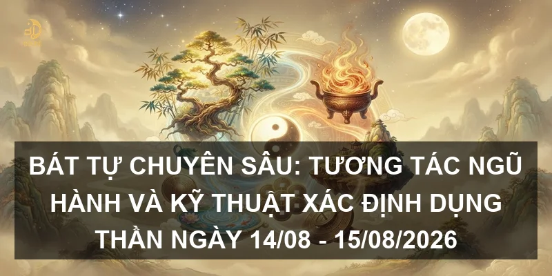 Bát tự chuyên sâu: Tương tác Ngũ hành và kỹ thuật xác định Dụng thần ngày 14/08 - 15/08/2026