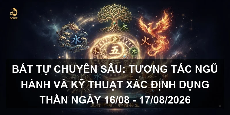 Bát tự chuyên sâu: Tương tác Ngũ hành và kỹ thuật xác định Dụng thần ngày 16/08 - 17/08/2026