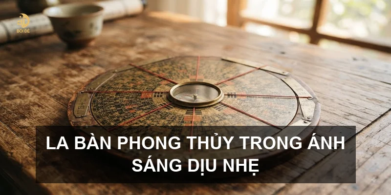 La bàn phong thủy trong ánh sáng dịu nhẹ