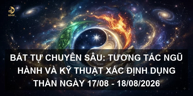 Bát tự chuyên sâu: Tương tác Ngũ hành và kỹ thuật xác định Dụng thần ngày 17/08 - 18/08/2026