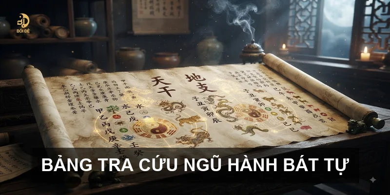 Bảng tra cứu ngũ hành Bát tự