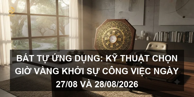 Bát tự ứng dụng: Kỹ thuật chọn giờ vàng khởi sự công việc ngày 27/08 và 28/08/2026