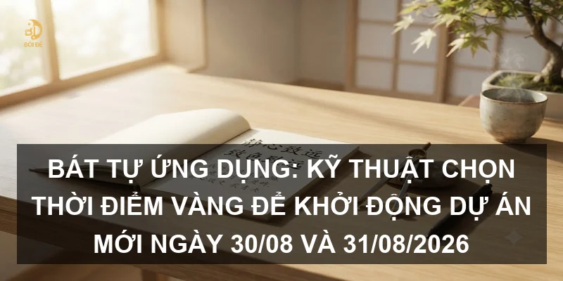 Bát tự ứng dụng: Kỹ thuật chọn thời điểm vàng để khởi động dự án mới ngày 30/08 và 31/08/2026