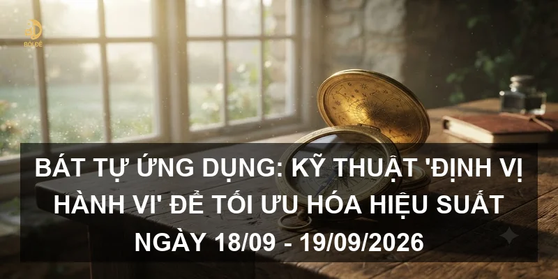 Bát tự ứng dụng: Kỹ thuật 'định vị hành vi' để tối ưu hóa hiệu suất ngày 18/09 - 19/09/2026