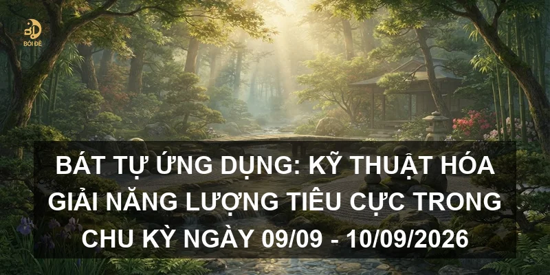 Bát tự ứng dụng: Kỹ thuật hóa giải năng lượng tiêu cực trong chu kỳ ngày 09/09 - 10/09/2026