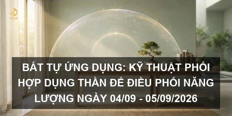 Bát tự ứng dụng: Kỹ thuật phối hợp Dụng thần để điều phối năng lượng ngày 04/09 - 05/09/2026