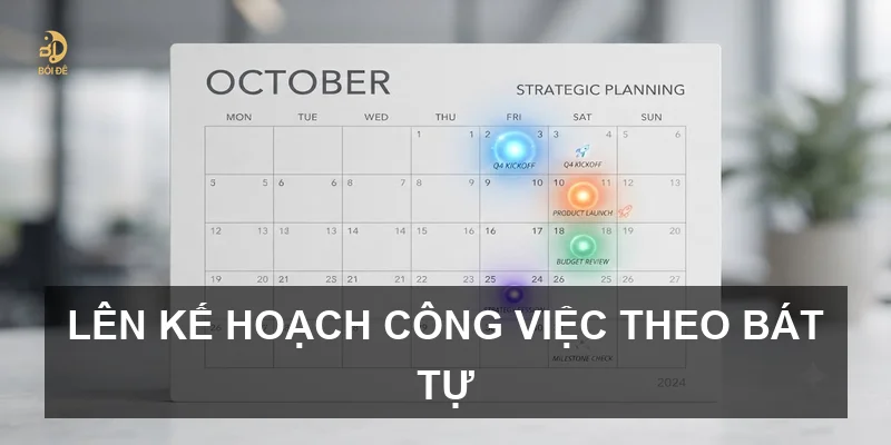 Lên kế hoạch công việc theo Bát tự