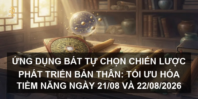 Ứng dụng Bát tự chọn chiến lược phát triển bản thân: Tối ưu hóa tiềm năng ngày 21/08 và 22/08/2026