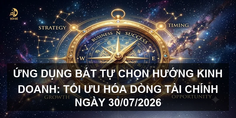 Ứng dụng Bát tự chọn hướng kinh doanh: Tối ưu hóa dòng tài chính ngày 30/07/2026