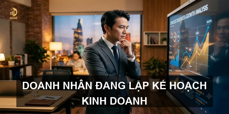 Doanh nhân đang lập kế hoạch kinh doanh