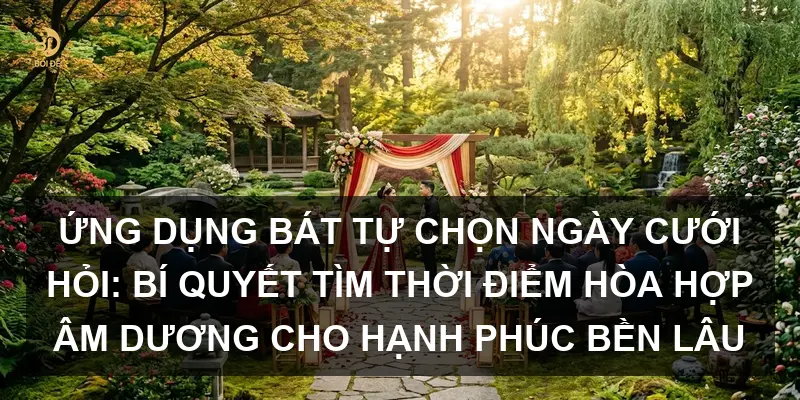Ứng dụng Bát tự chọn ngày cưới hỏi: Bí quyết tìm thời điểm hòa hợp âm dương cho hạnh phúc bền lâu