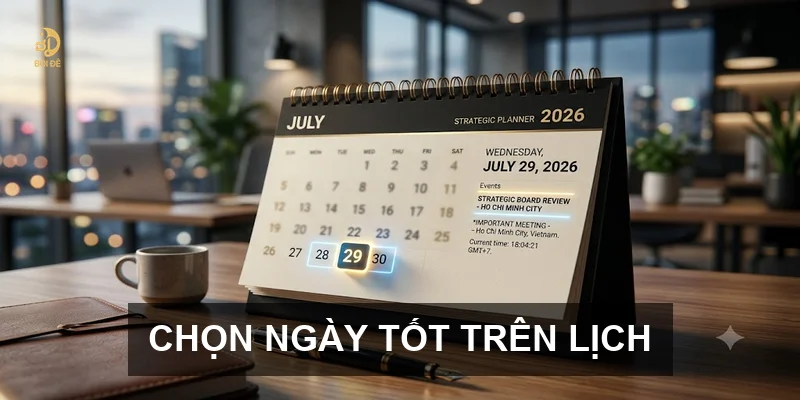 Chọn ngày tốt trên lịch