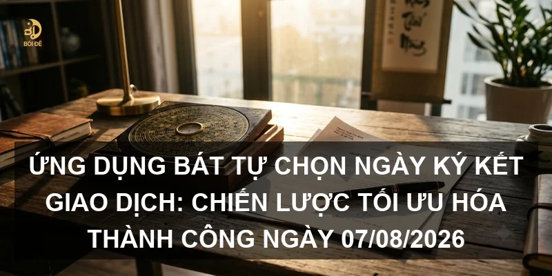 Ứng dụng Bát tự chọn ngày ký kết giao dịch: Chiến lược tối ưu hóa thành công ngày 07/08/2026