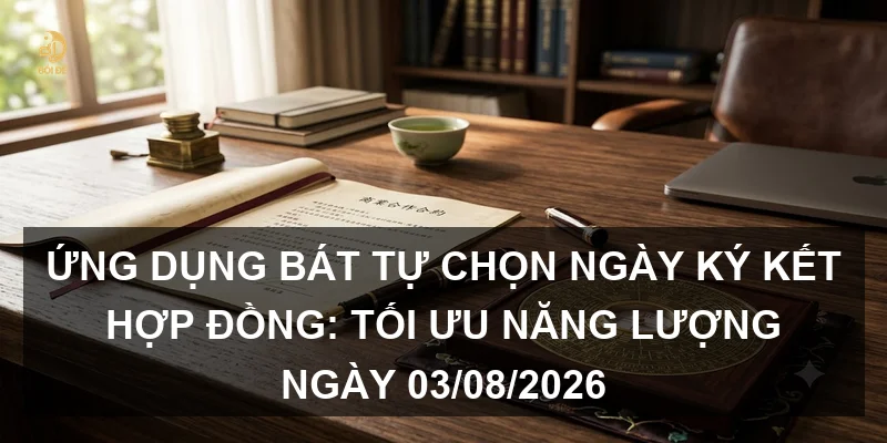Ứng dụng Bát tự chọn ngày ký kết hợp đồng: Tối ưu năng lượng ngày 03/08/2026