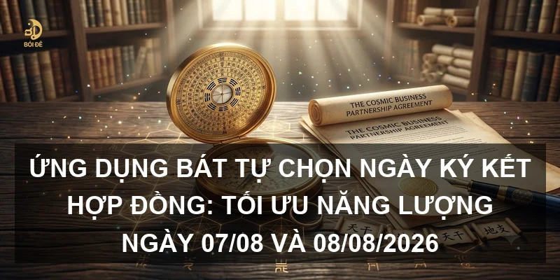 Ứng dụng Bát tự chọn ngày ký kết hợp đồng: Tối ưu năng lượng ngày 07/08 và 08/08/2026