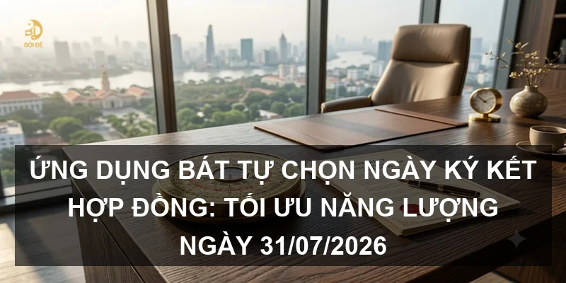 Ứng dụng Bát tự chọn ngày ký kết hợp đồng: Tối ưu năng lượng ngày 31/07/2026