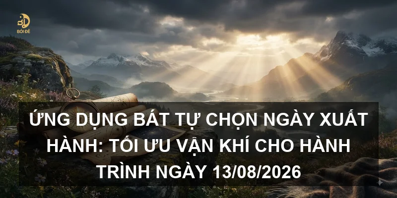 Ứng dụng Bát tự chọn ngày xuất hành: Tối ưu vận khí cho hành trình ngày 13/08/2026