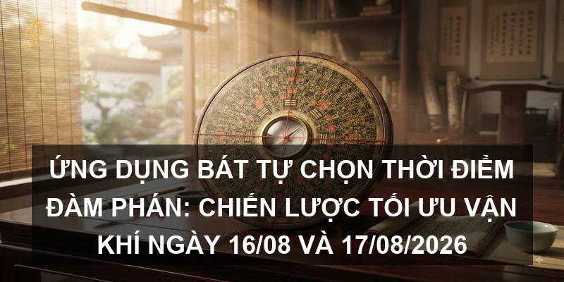Ứng dụng Bát tự chọn thời điểm đàm phán: Chiến lược tối ưu vận khí ngày 16/08 và 17/08/2026