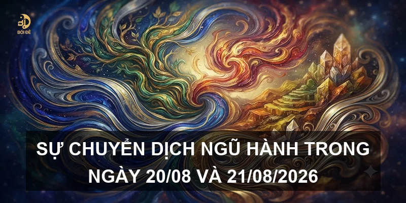 Sự chuyển dịch ngũ hành trong ngày 20/08 và 21/08/2026