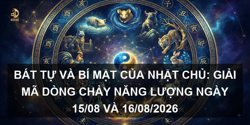 Bát tự và bí mật của Nhật chủ: Giải mã dòng chảy năng lượng ngày 15/08 và 16/08/2026