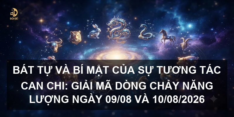 Bát tự và bí mật của sự tương tác Can Chi: Giải mã dòng chảy năng lượng ngày 09/08 và 10/08/2026