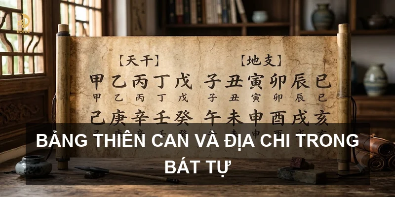 Bảng Thiên Can và Địa Chi trong Bát tự