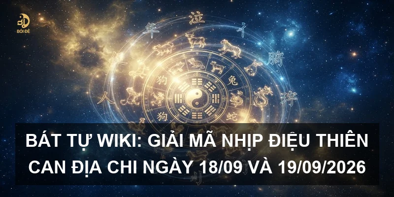 Bát tự Wiki: Giải mã nhịp điệu Thiên Can Địa Chi ngày 18/09 và 19/09/2026