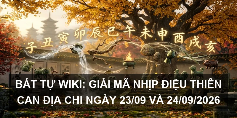 Bát tự Wiki: Giải mã nhịp điệu Thiên Can Địa Chi ngày 23/09 và 24/09/2026