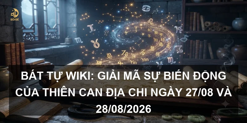 Bát tự wiki: Giải mã sự biến động của Thiên Can Địa Chi ngày 27/08 và 28/08/2026