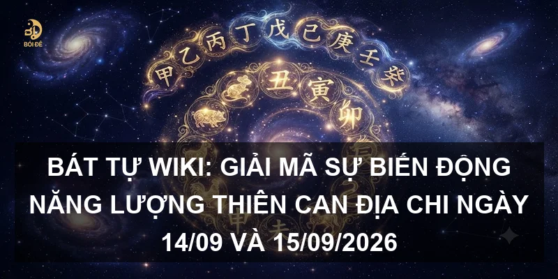 Bát tự Wiki: Giải mã sự biến động năng lượng Thiên Can Địa Chi ngày 14/09 và 15/09/2026