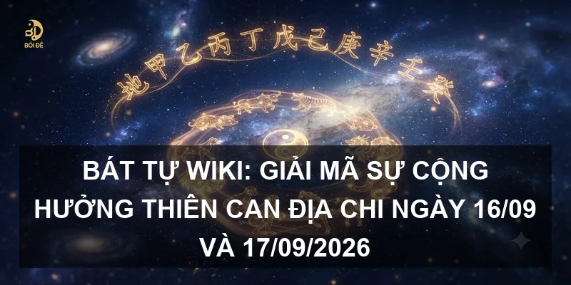 Bát tự Wiki: Giải mã sự cộng hưởng Thiên Can Địa Chi ngày 16/09 và 17/09/2026